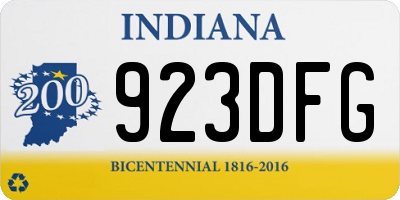 IN license plate 923DFG