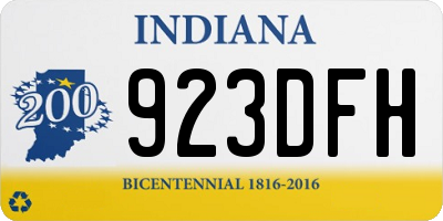 IN license plate 923DFH