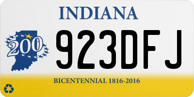 IN license plate 923DFJ