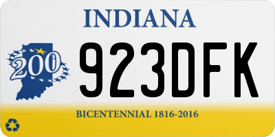 IN license plate 923DFK