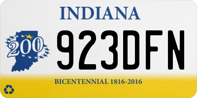 IN license plate 923DFN