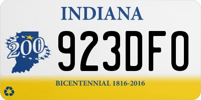 IN license plate 923DFO