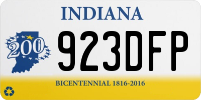 IN license plate 923DFP