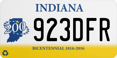 IN license plate 923DFR