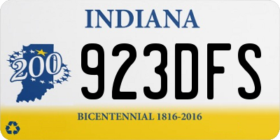 IN license plate 923DFS