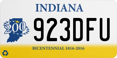 IN license plate 923DFU