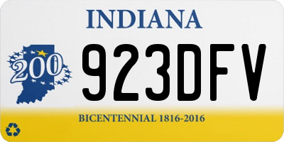 IN license plate 923DFV