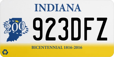 IN license plate 923DFZ