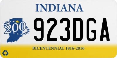 IN license plate 923DGA