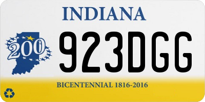 IN license plate 923DGG
