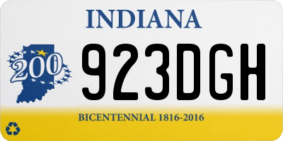 IN license plate 923DGH