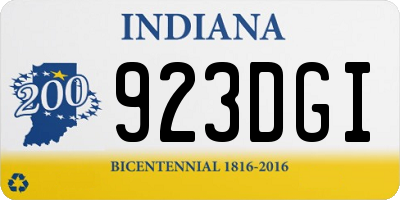 IN license plate 923DGI