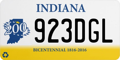 IN license plate 923DGL