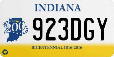 IN license plate 923DGY