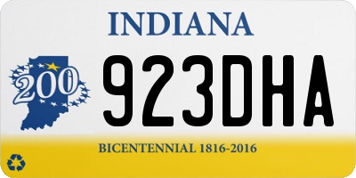 IN license plate 923DHA
