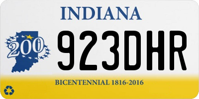 IN license plate 923DHR