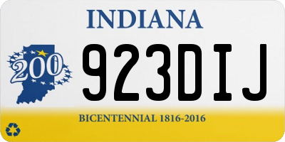 IN license plate 923DIJ
