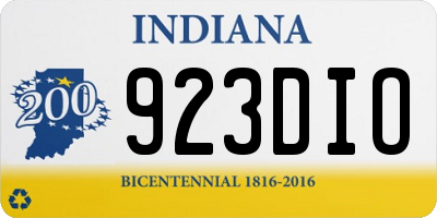 IN license plate 923DIO
