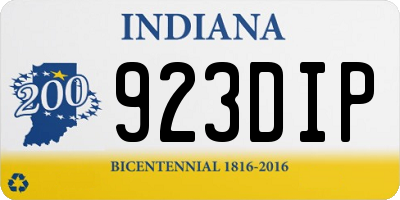 IN license plate 923DIP