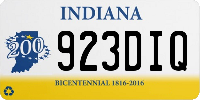 IN license plate 923DIQ