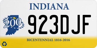 IN license plate 923DJF