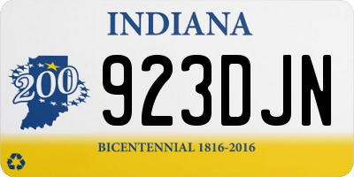 IN license plate 923DJN