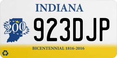 IN license plate 923DJP