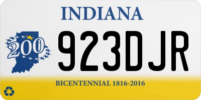 IN license plate 923DJR