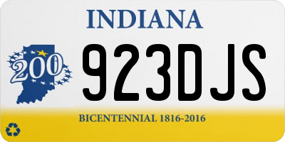 IN license plate 923DJS
