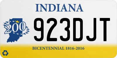 IN license plate 923DJT