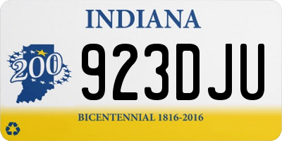 IN license plate 923DJU