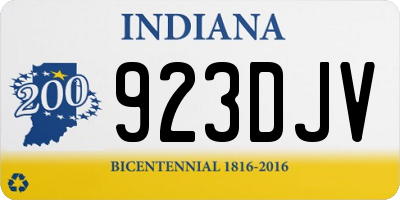 IN license plate 923DJV