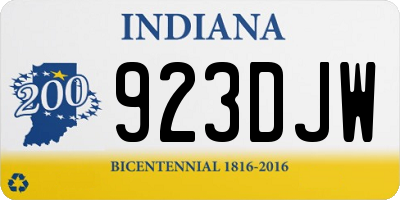 IN license plate 923DJW