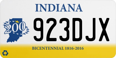 IN license plate 923DJX
