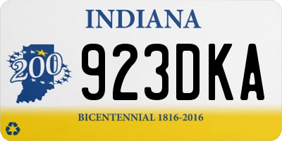 IN license plate 923DKA
