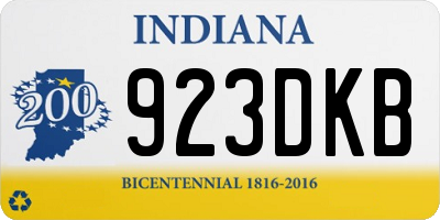 IN license plate 923DKB