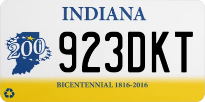 IN license plate 923DKT