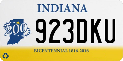 IN license plate 923DKU
