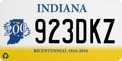 IN license plate 923DKZ