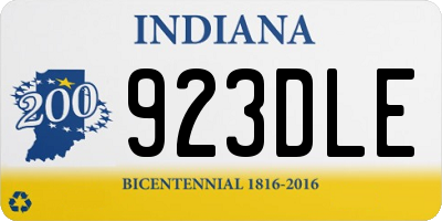 IN license plate 923DLE