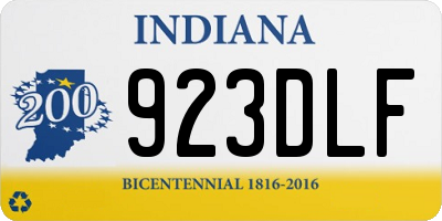 IN license plate 923DLF