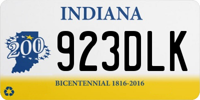 IN license plate 923DLK