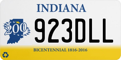 IN license plate 923DLL