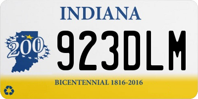 IN license plate 923DLM
