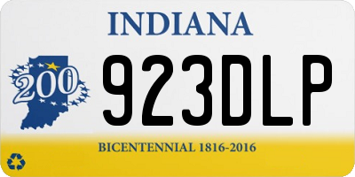 IN license plate 923DLP