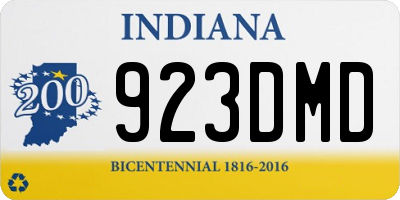 IN license plate 923DMD
