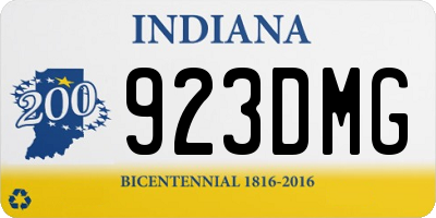 IN license plate 923DMG