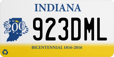 IN license plate 923DML