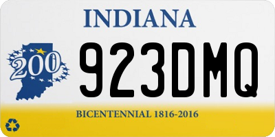 IN license plate 923DMQ