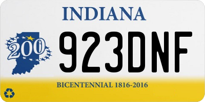 IN license plate 923DNF